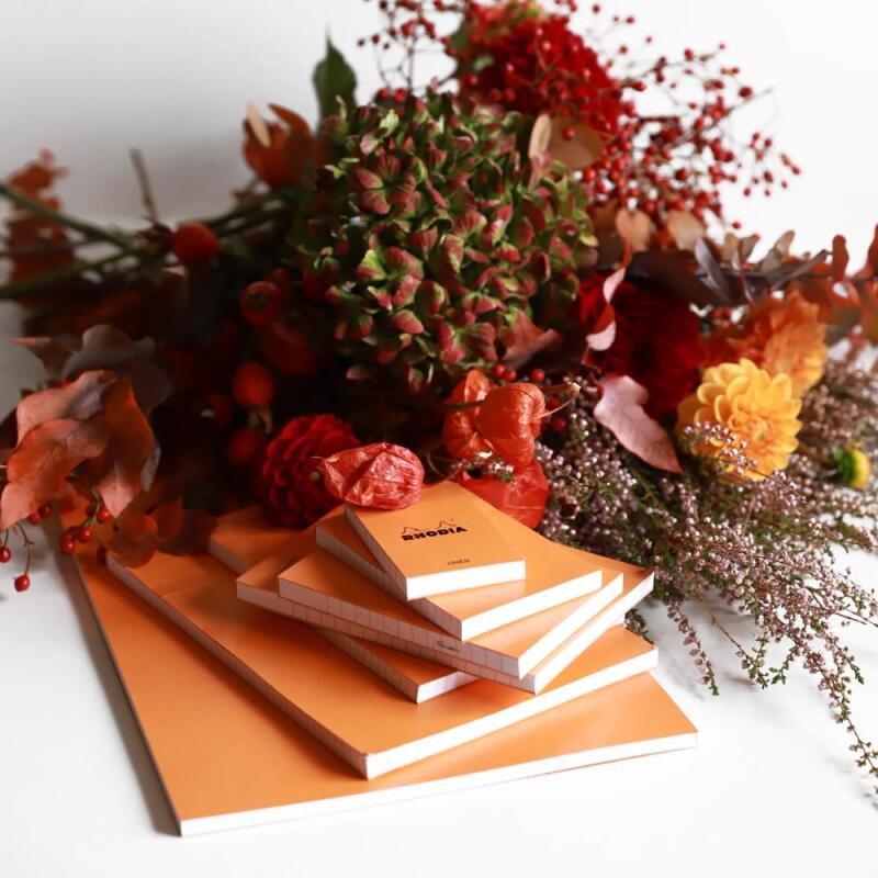 Bloc aBloc agrafé N°12 8,5x12 cm 80 feuilles lignées 80 g - Orange