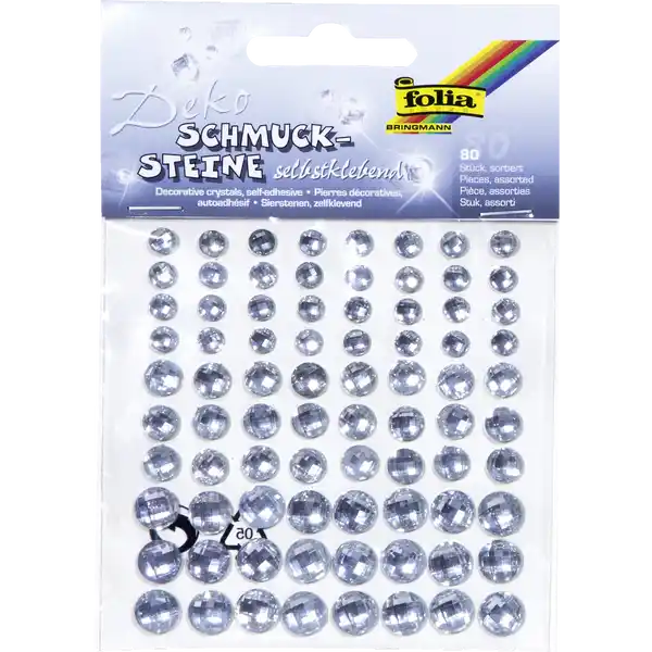 Schmucksteine selbstklebend, sortiert