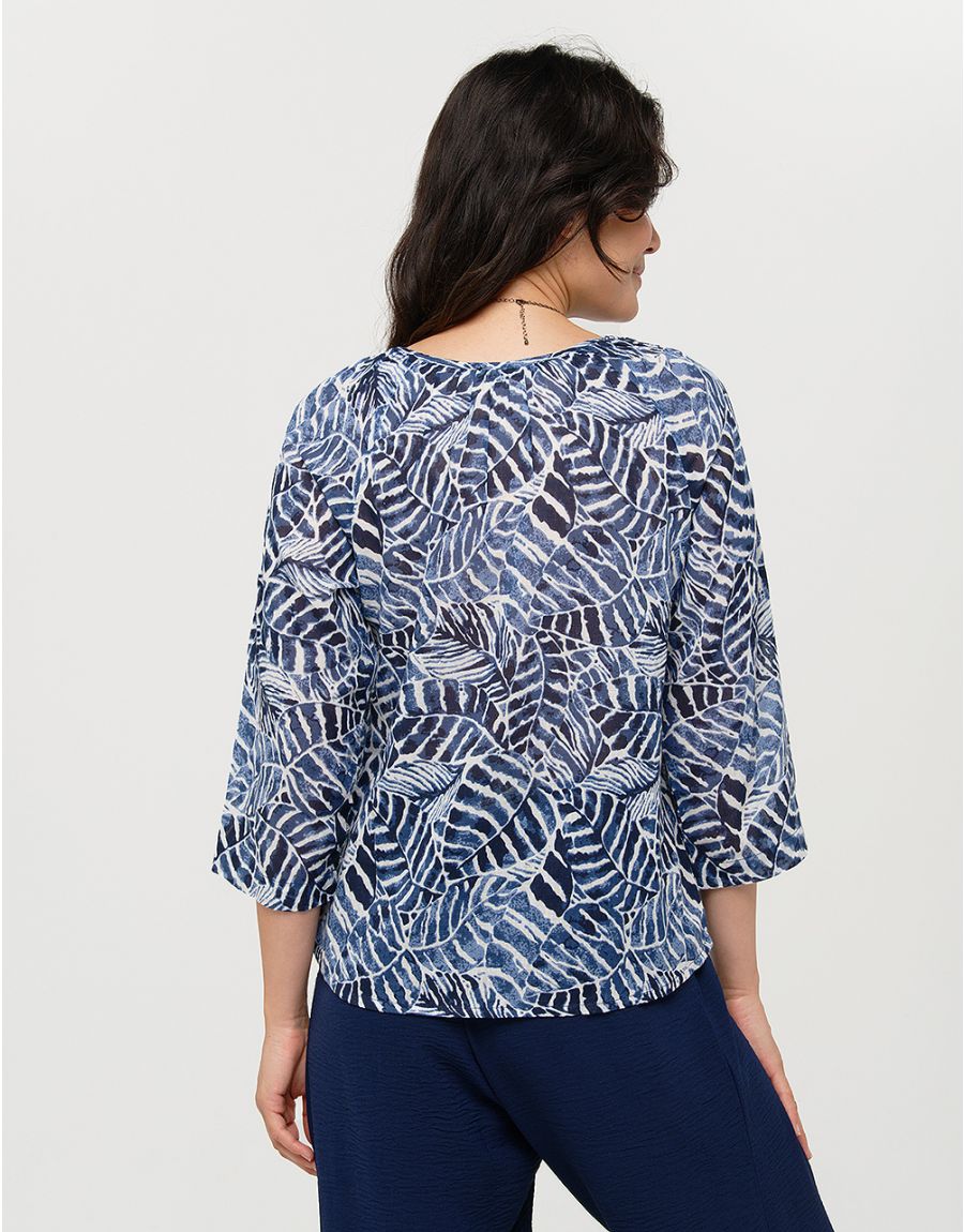 Blouse bleue 100% coton