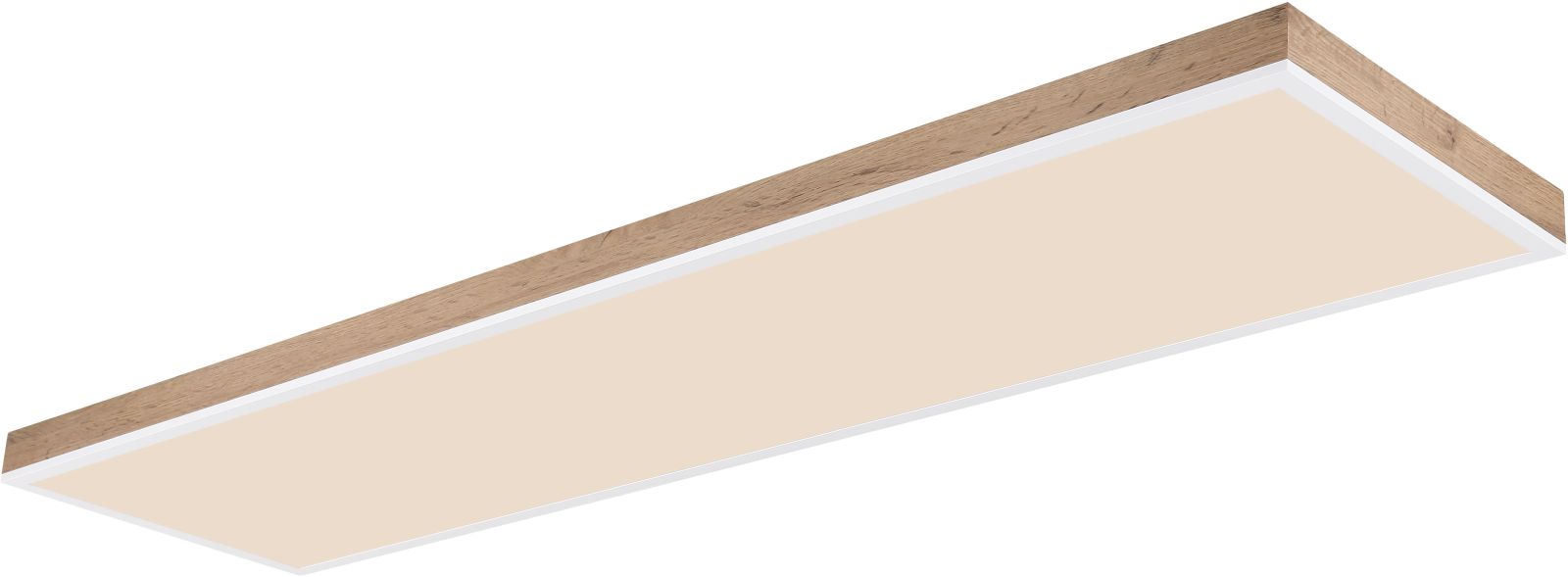 LED-Deckenleuchte - holzfarben-weiß - Timer - 120 cm