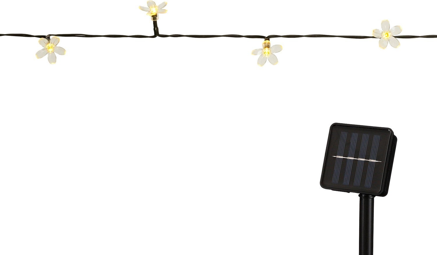 Luca Lighting solar verlichtingssnoer bloem transparant 3,9 m 20 stuks
