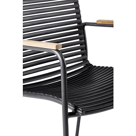 Mood Classic havestol med teak armlæn - sort