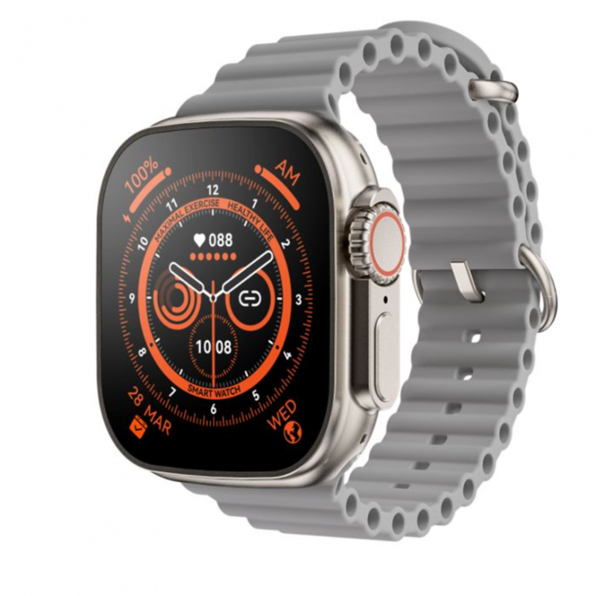 Smartwatch Smartek SW-ULT8 Unissex, Bluetooth, Chamadas, Carregamento sem fio