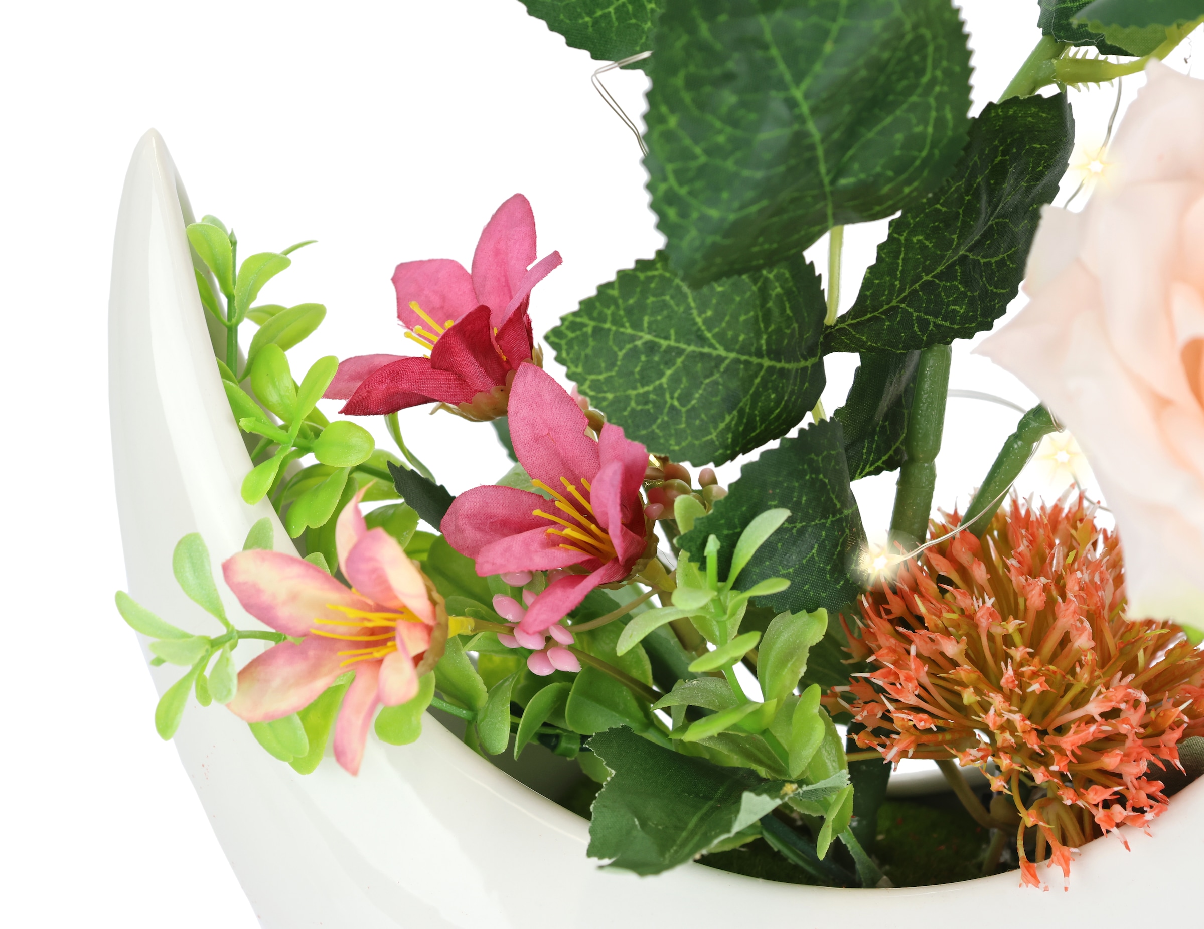 I.GE.A. Kunstblume »Arrangement 'Rosen' in Vase« In Keramikvase Blumengesteck Mittelstücke Hochzeitsdeko Deko Tischdeko