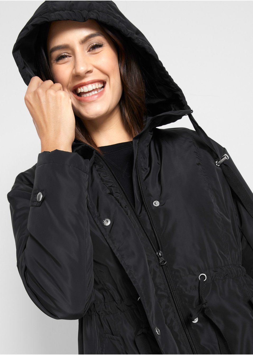 Veste à capuche de coupe large, légèrement rembourrée