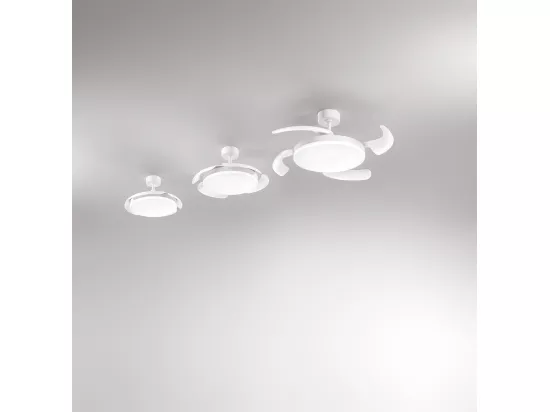 Ventilateur de Plafond avec Lumière Perenz 7190 B CT Blanc d. 106 cm, 4 Pales, 6 Vitesses, Moteur DC 35W, Silencieux