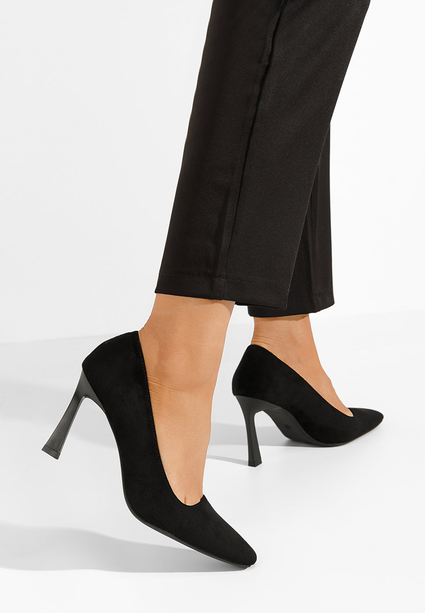 Chaussures à talon fin noirs Vuria