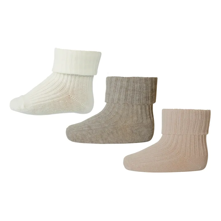 Mp Denmark Set de 3 paires de chaussettes Rib en coton | Blanc