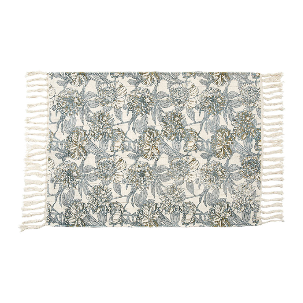Tapis rectangulaire FLEURS coton 62x90.5cm