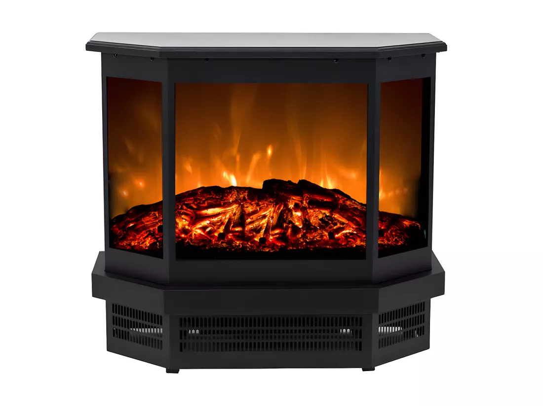 Cheminée électrique poêle ETNA - L55.8 x P22.5 x H51.6 cm - Noire