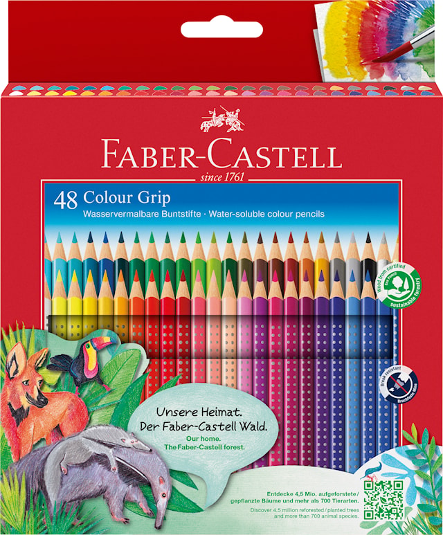 Fargeblyant Grip Color - 48 penner Faber-Castell