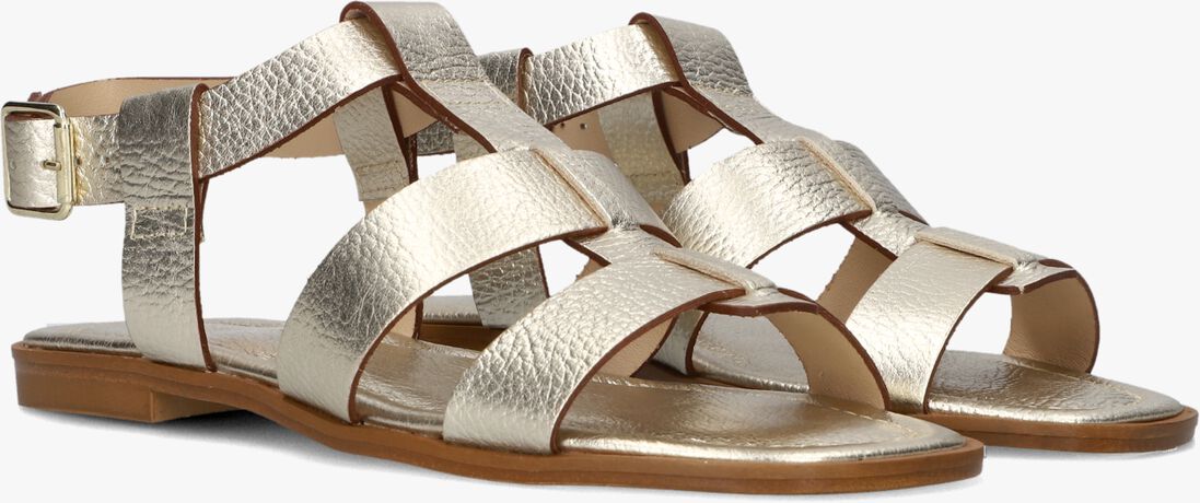 gouden stefano lauran platte sandalen 24200