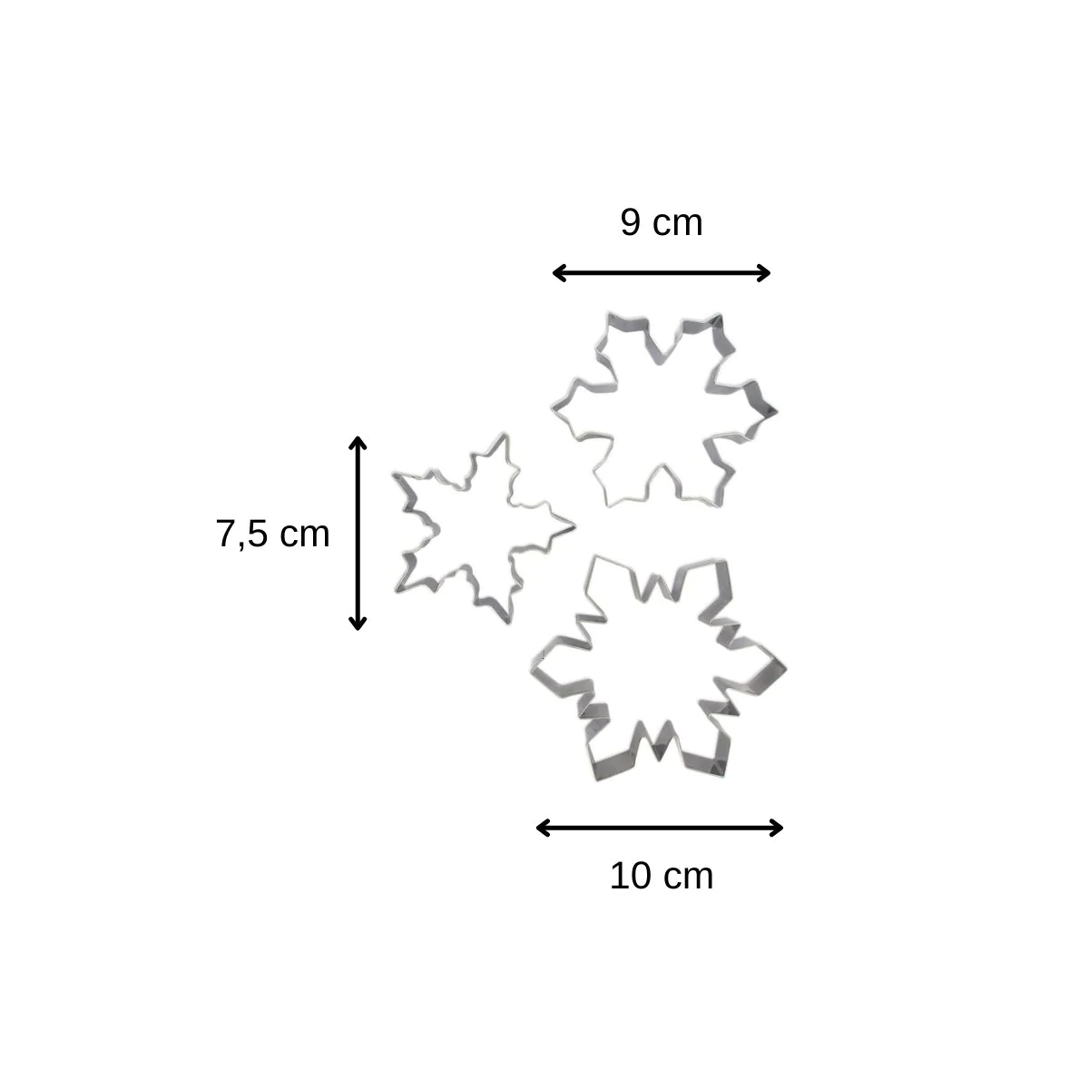Lot de 3 emporte-pièces de Noël en forme de flocon de neige Emporte-pi
