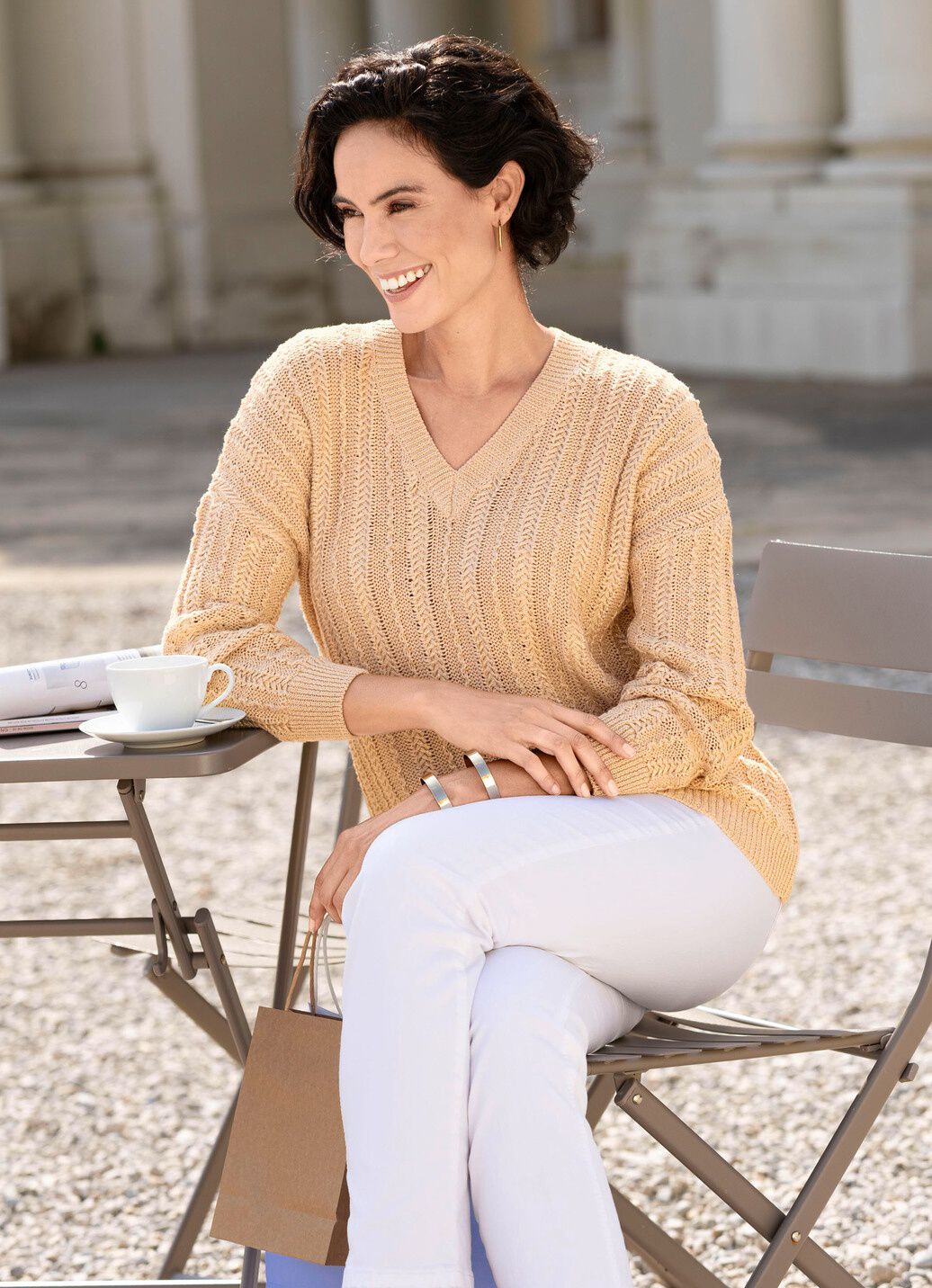 Pullover mit edlen Glitzerakzenten