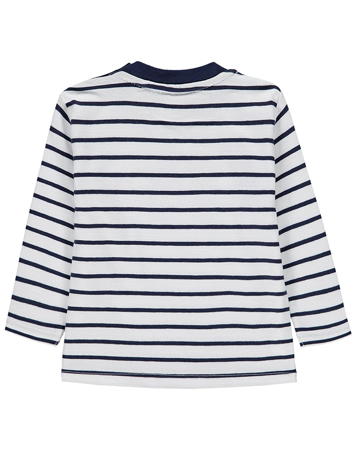 Langarmshirt CARS in weiß/navy