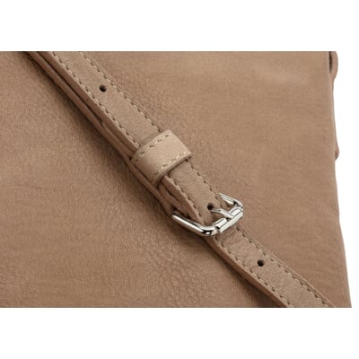 Damen-Schultertasche Rindleder, Taupe