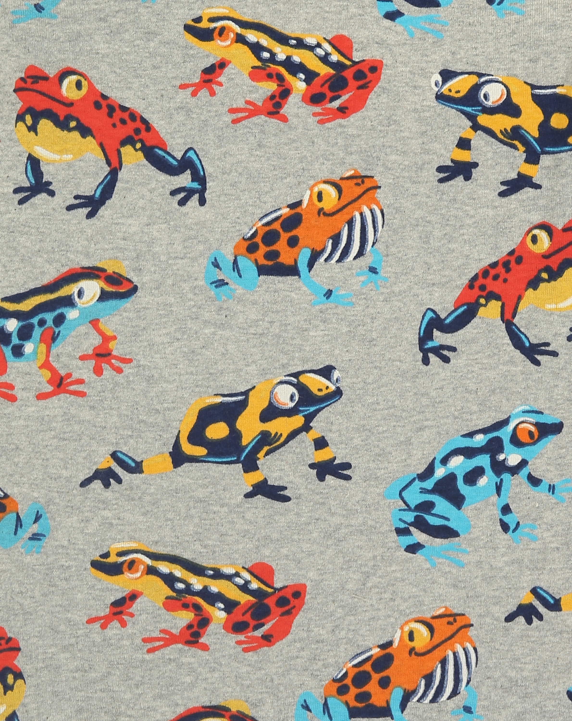 Schlafanzug LEAPING FROGS kurz in grau melange