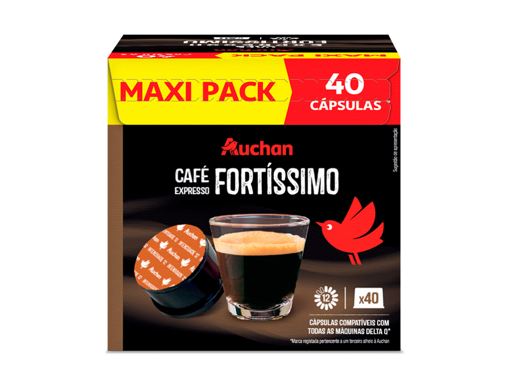 CAFE EXPRESSO DQ AUCHAN FORTÍSSIMO MAXIPACK 40UN