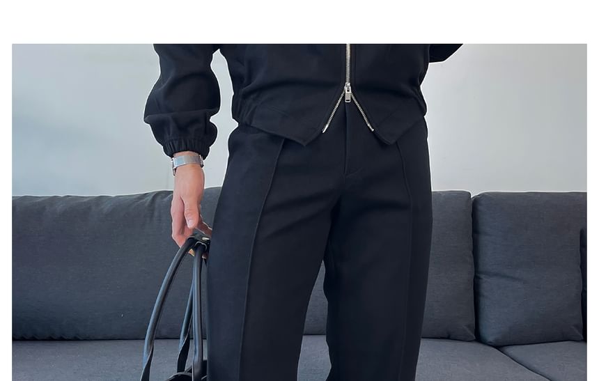 Okwano - Effen jack met rits / Rechte broek met gemiddelde taillehoogte