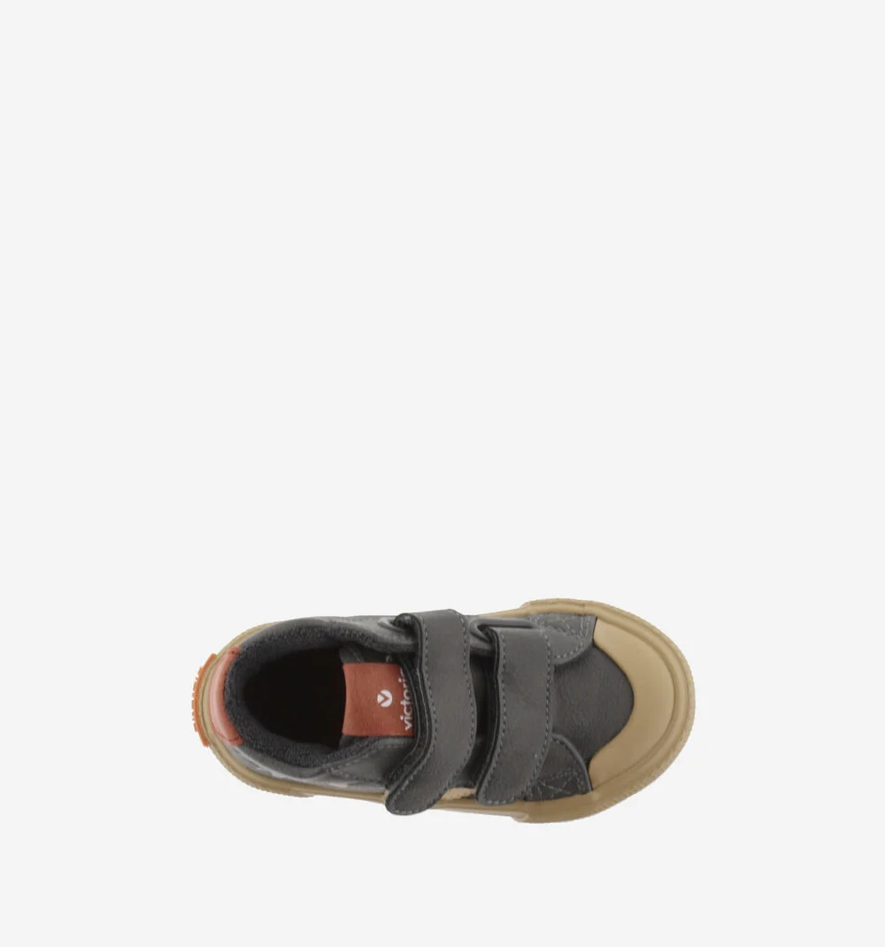 TRIBU SCRATCH EFFET CUIR & PRINT ESPACE Bottines avec des motifs de l'espace pour garçon ANTRACITA