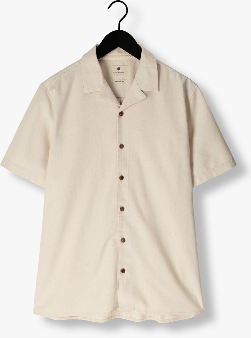 ANERKJENDT zand anerkjendt casual overhemd akleo s/s cot/linen shirt