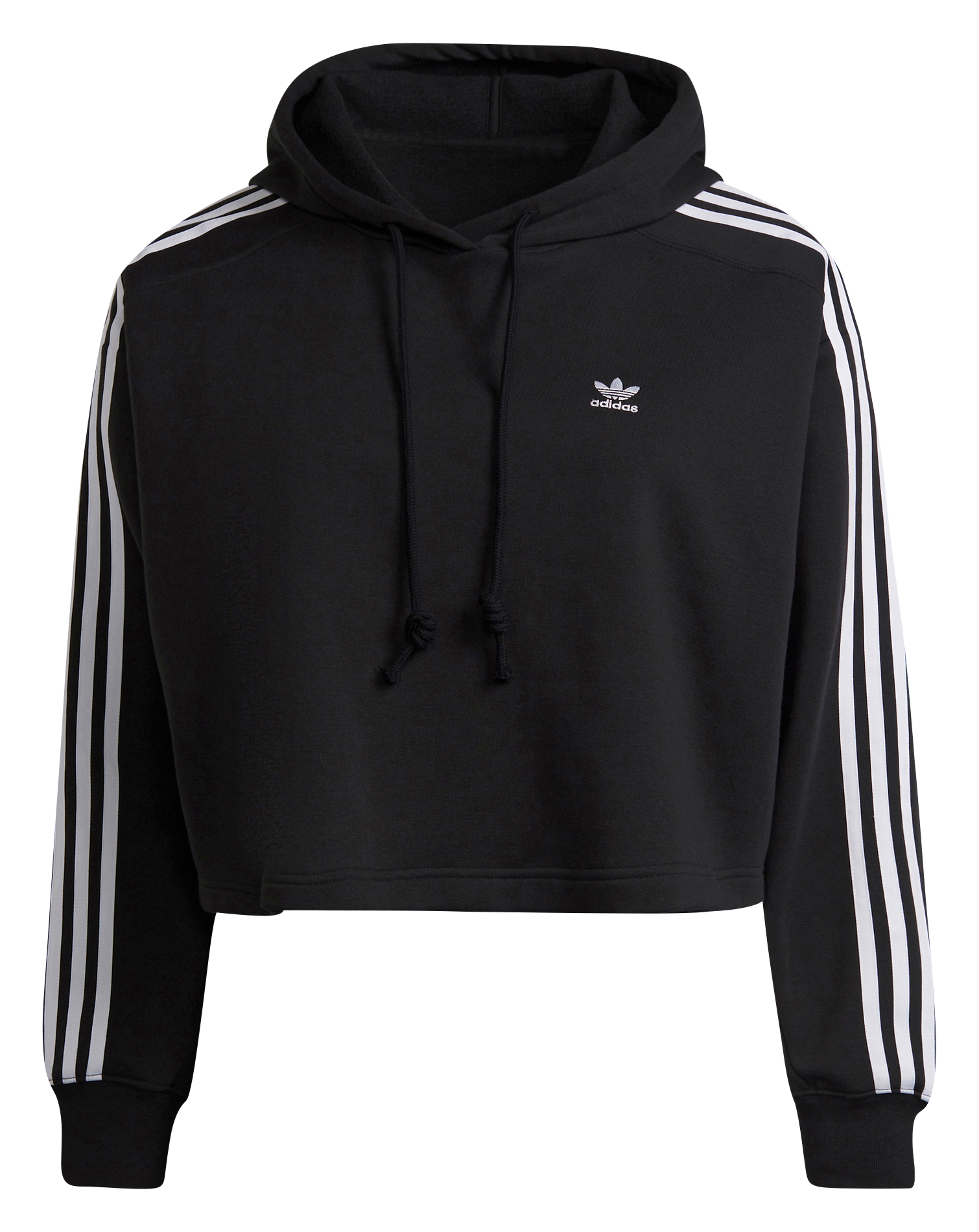 Sweat à capuche brodé logo en coton| Noir