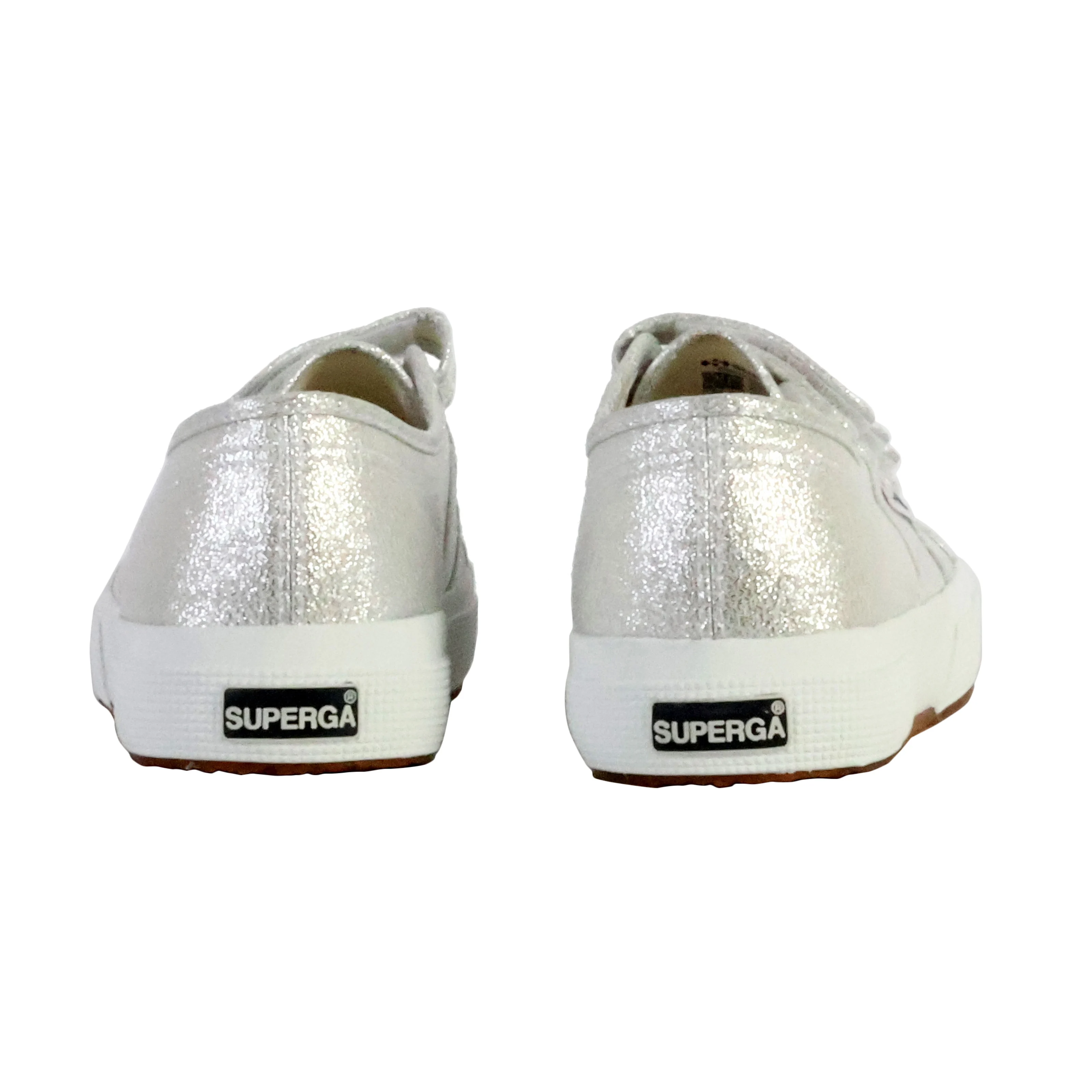 Basket basse à scratch superga straps lame | Gris