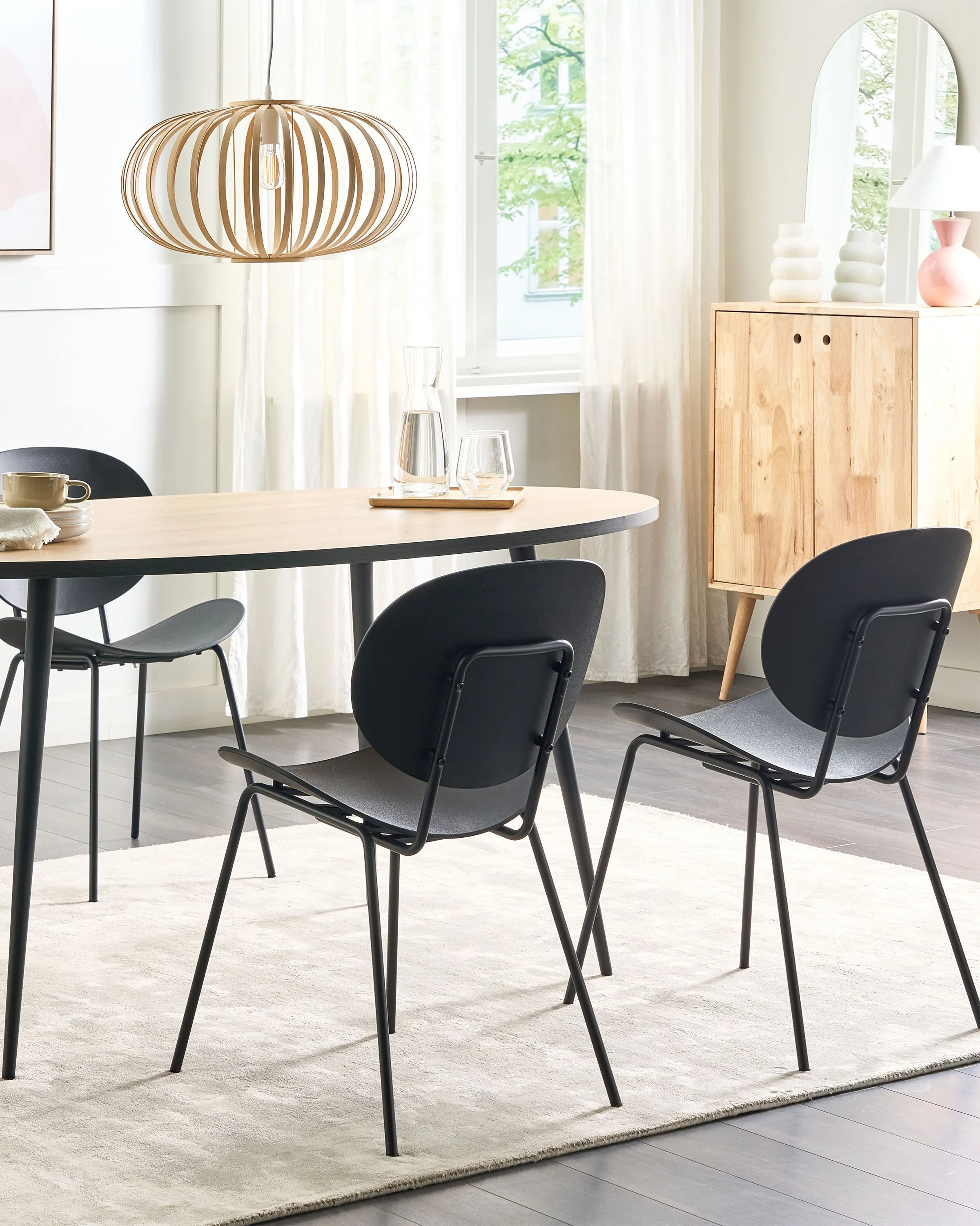 Set van 2 eetkamerstoelen SHONTO Zwart