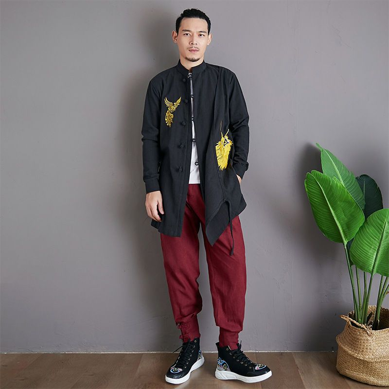 Sparrow Farm - Geborduurde canvas hoge sneakers