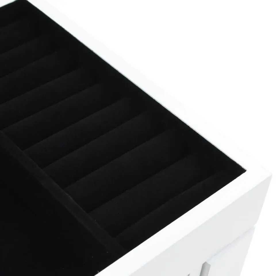 vidaXL - Sieradenkast - Wit - MDF