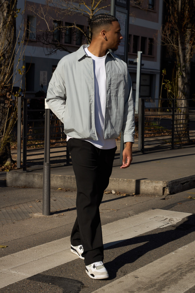 Chemise légère grise