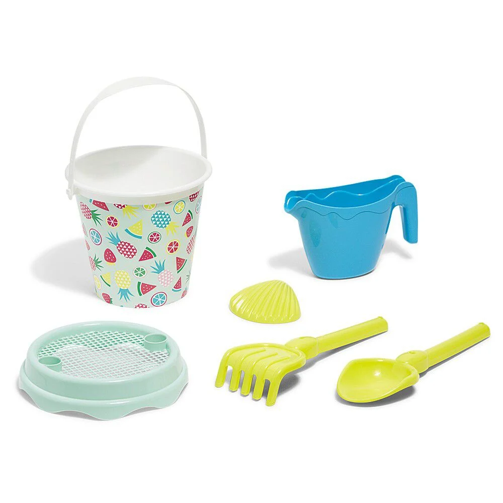 Seau de plage + 5 accessoires