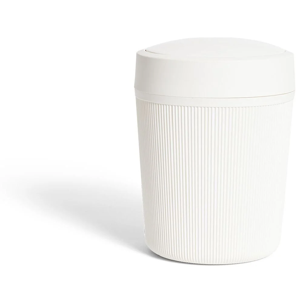 Poubelle de salle de bain grise ou beige Ø18,5xH25cm