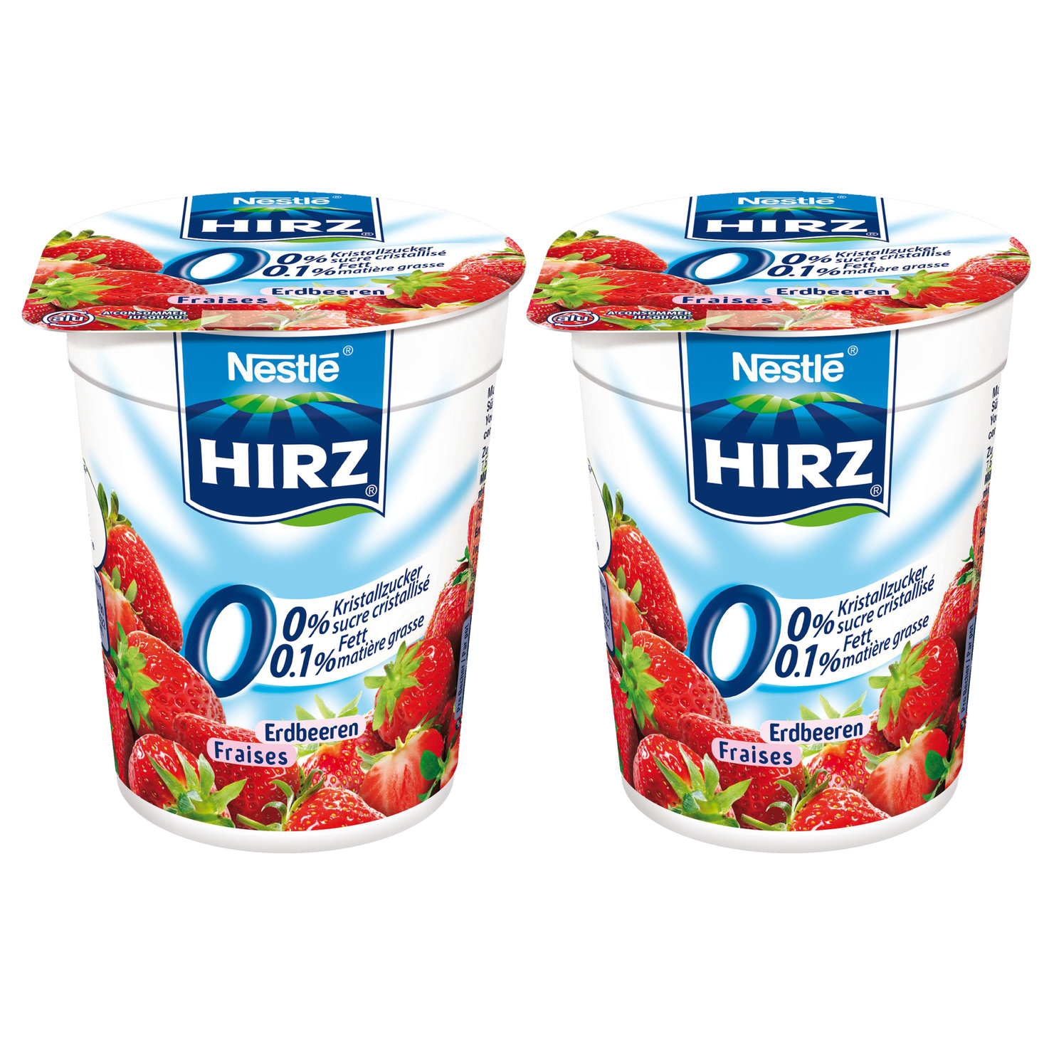 Hirz Joghurt 0% Erdbeer 2x180g -