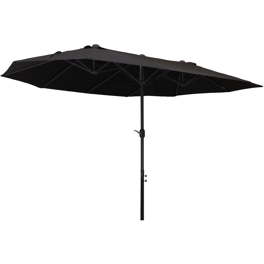 Outsunny Sonnenschirm mit Handkurbel schwarz