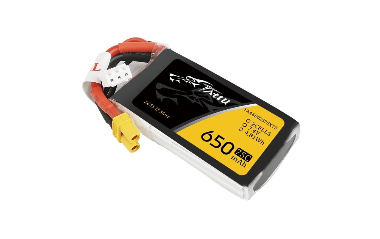 RC-Akku LiPo 650 mAh 7.4 V 75C2S LiPo Akku für Multikopter mit XT30 Stecker