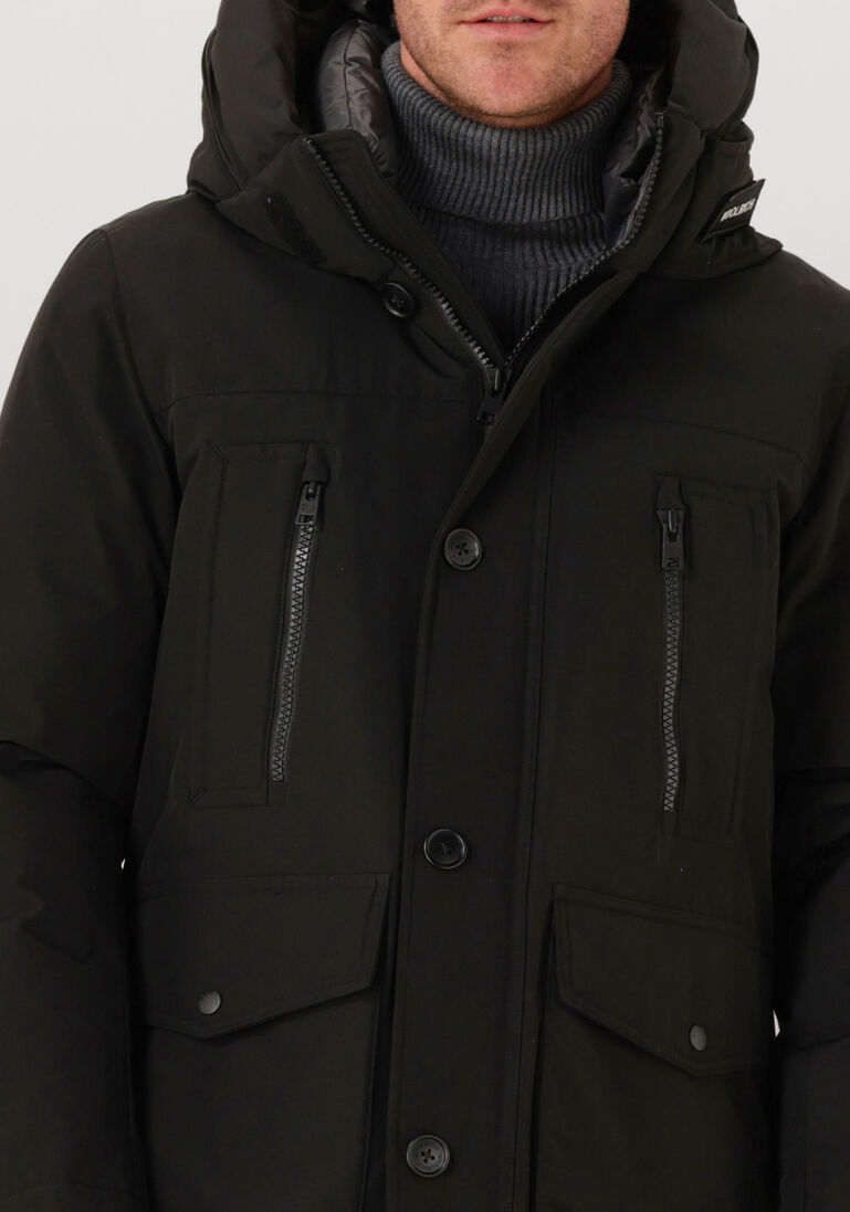 zwarte woolrich gewatteerde jas ramar arctic parka