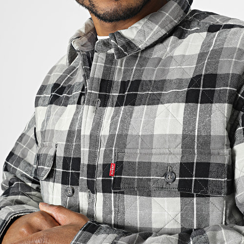 Veste A Carreaux A0682 Gris