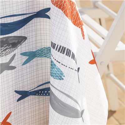 Nappe polyester motif poissons