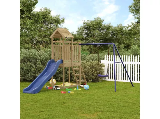 Aire de jeux d'extérieur bois de pin imprégné