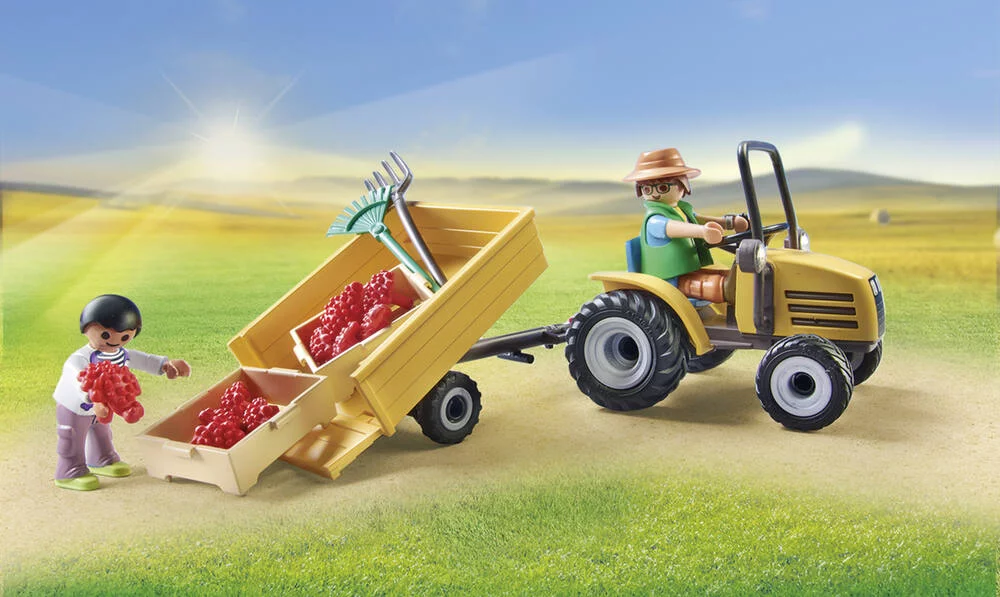 FERMIER AVEC TRACTEUR ET CITERNE - 71442