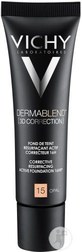 Vichy Dermablend 3D Correction Fond De Teint Resurfaçant Actif Correcteur 16h Teinte 15 Opal 30ml