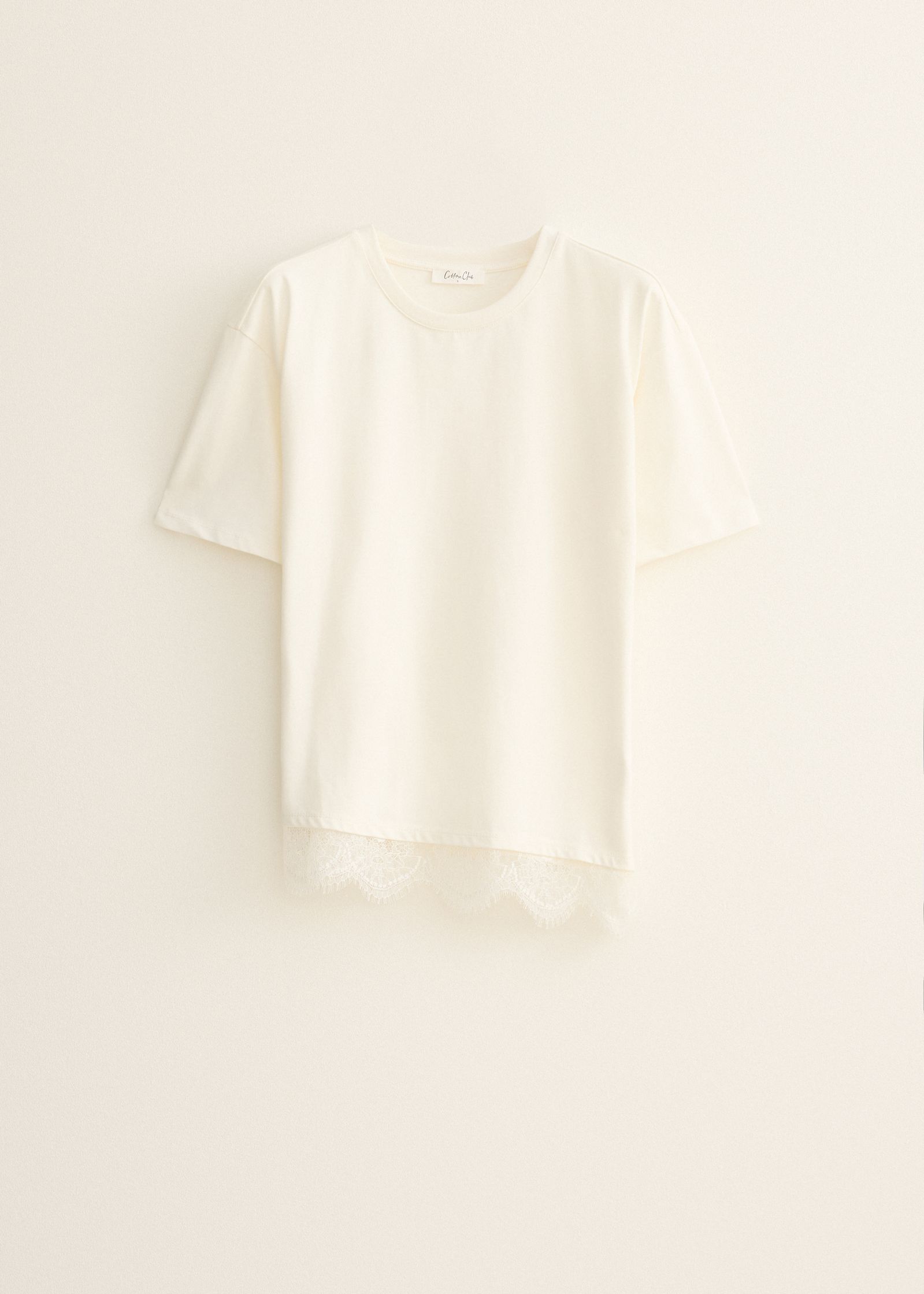T-shirt met lace detail