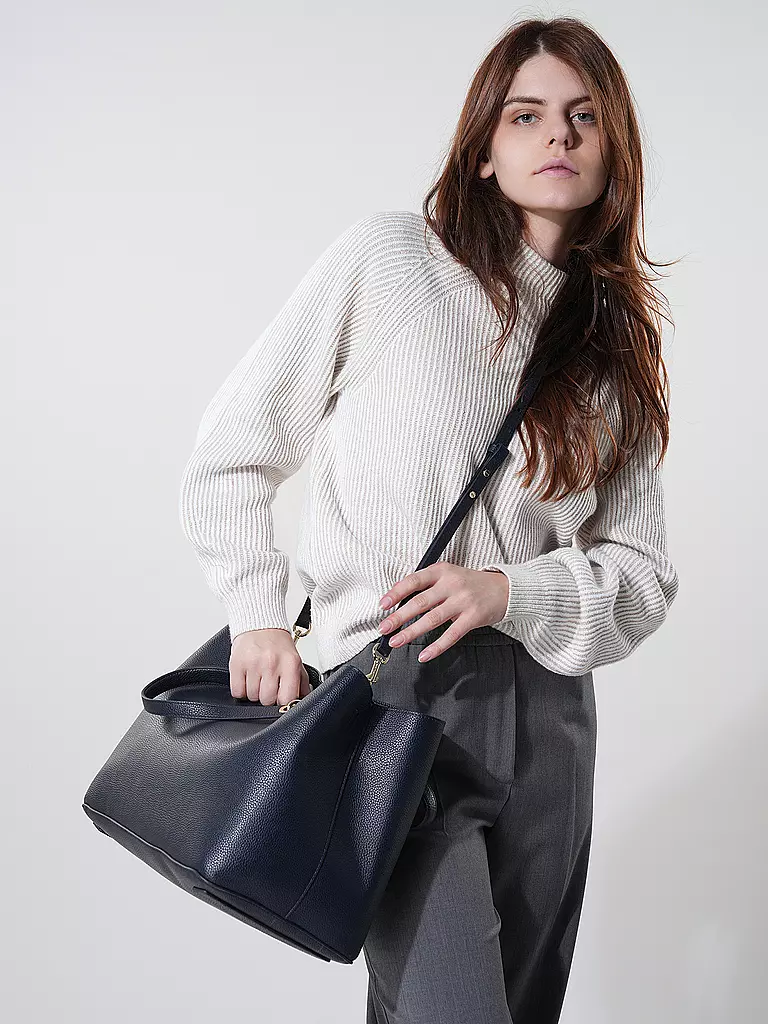 TOMMY HILFIGER Tasche - Henkeltasche TH EMBLEM dunkelblau