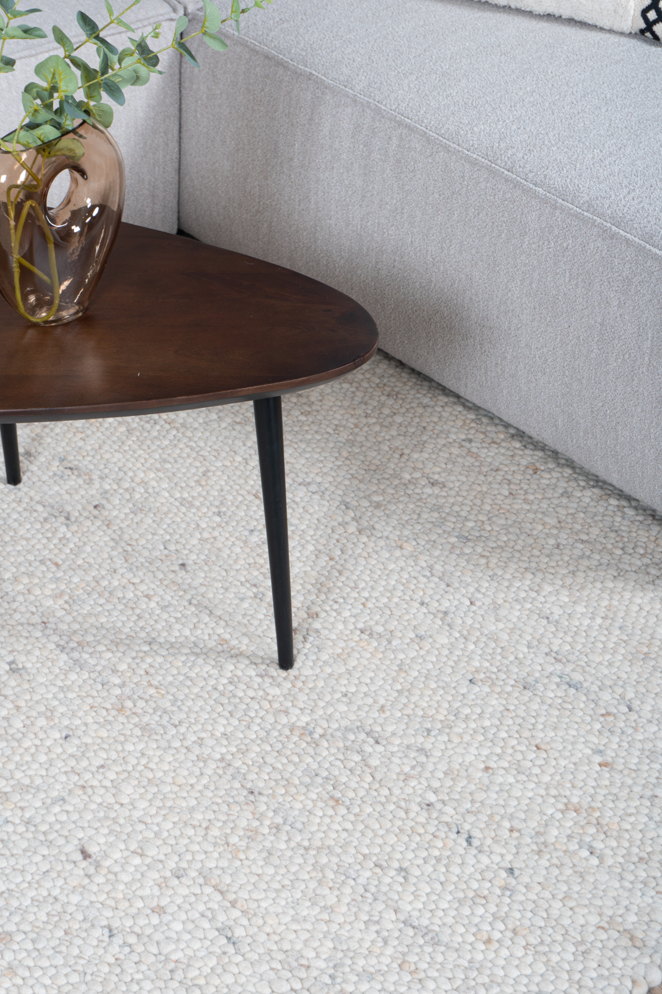 Vloerkleed Stone beige 240 x 340 cm
