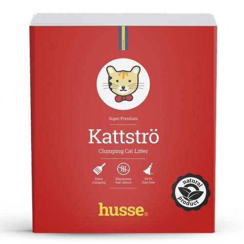 Husse Kattströ Röd Cama aglomerante de bentonita canadense para gatos