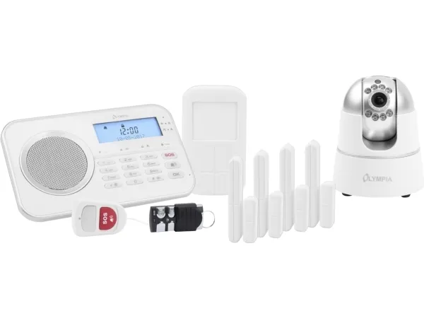 OLYMPIA Protect 9881 - Hjemmealarmsystem - trådløs - Mobil - 868.5 MHz - hvid
