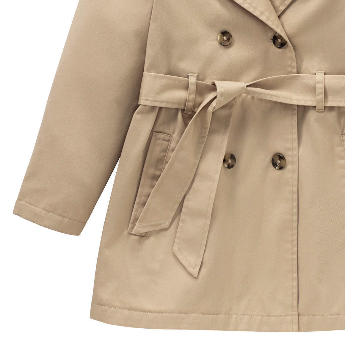 Topolino Mädchen Trenchcoat mit Bindegürtel beige