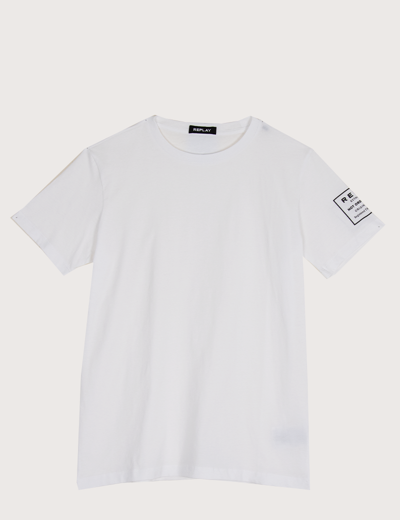 REPLAY T-SHIRT HOMME JERSEY REGULAR SLIM BLANC