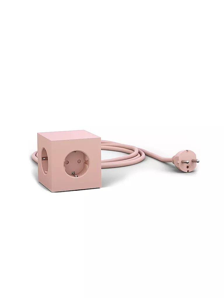 AVOLT Mehrfachsteckdose Square 1 F 1.8MT Old Pink rosa